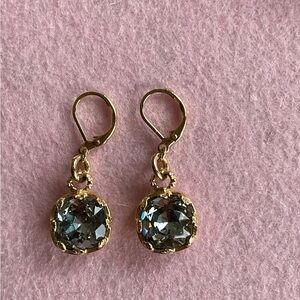 WA Studios Smoky Clear Crystal Drop Earrings